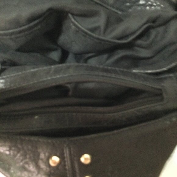 Michael Kors Uptown Astor Black Leather Studded Shoulder Bag - Picture 6 of 7